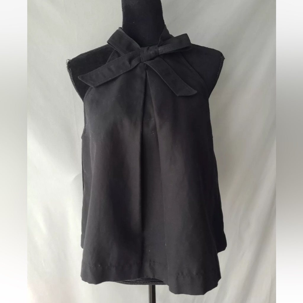 Ulla Johnson Mako Top In Black Linen Blend Sz 8